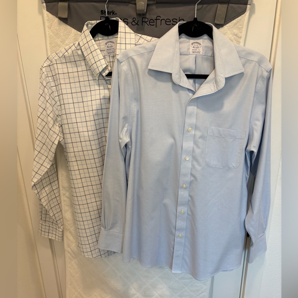 Brooks Brothers Regent Fit Dress Shirt Bundle of 2 – 15/33 Supima Non Iron EUC